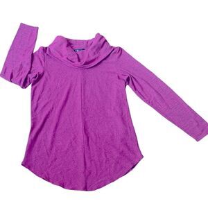 Sojo soft cowl neck light sweater pink & black size small NWOT